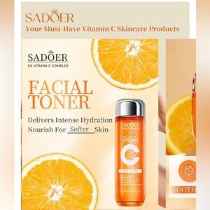 Sadoer Hydrating Moisture Locking Vitamin C Toner NIB